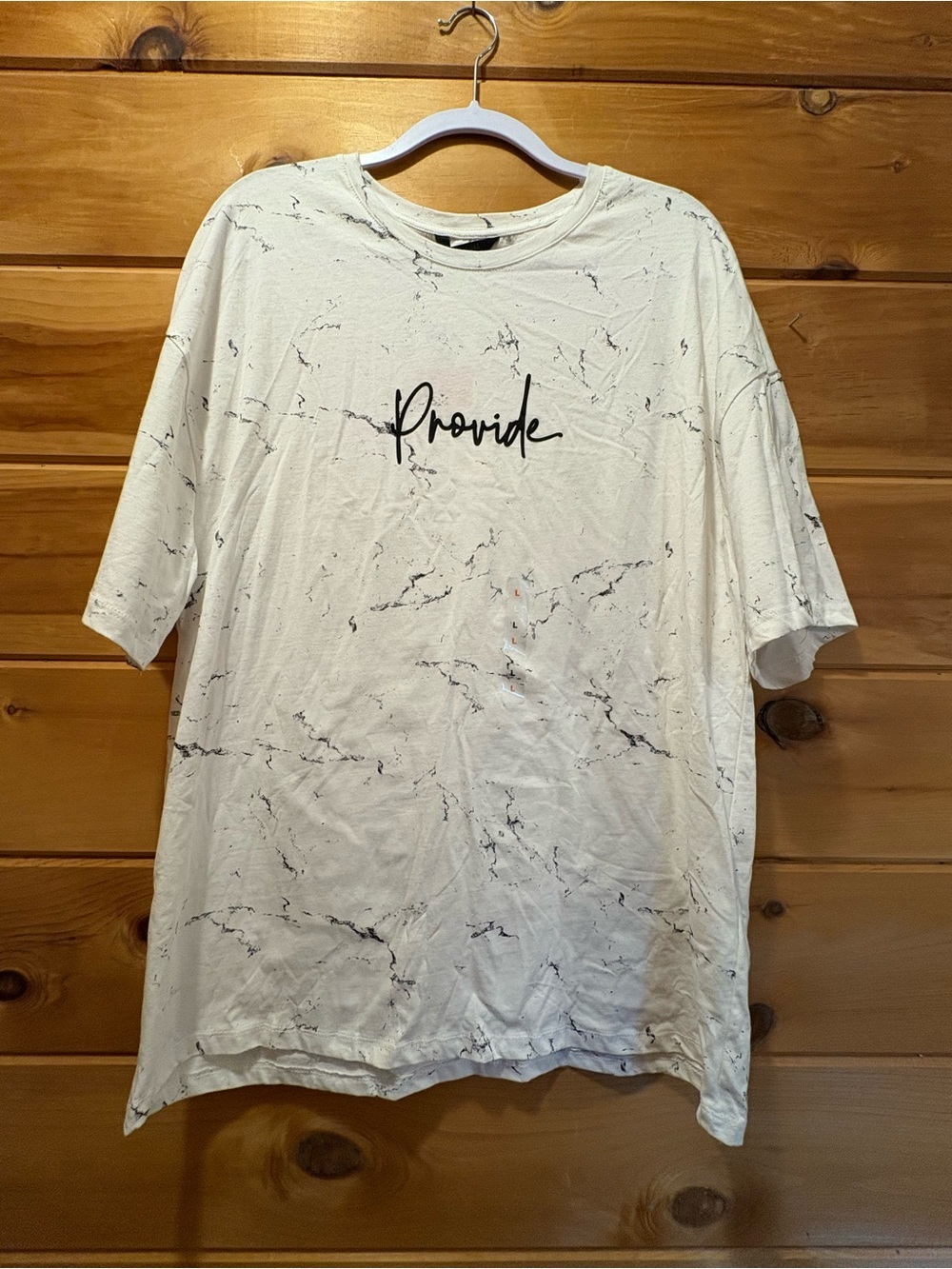 NWT LC Waikiki Provide Graphic Marble Print Oversized T-Shirt Size Large